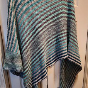 Oversized Asymmetrical Handknit Triangle Shawl